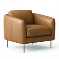 Fauteuil 86 x 82 x 78 cm en similicuir camel style contemporain