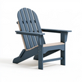 Fauteuil Adirondack 83 x 76 x 98 cm en polyéthylène bleu gris pour extérieur