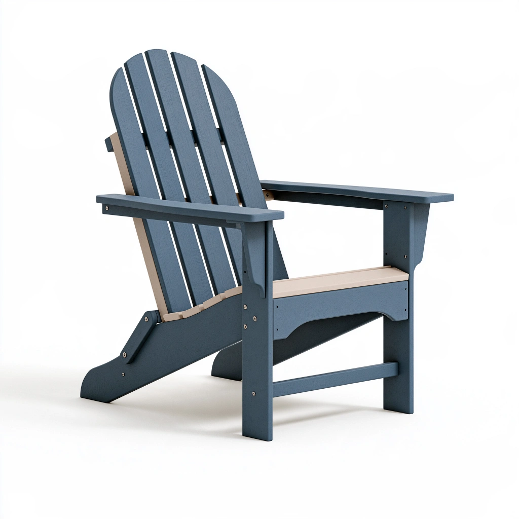 Fauteuil Adirondack 83 x 76 x 98 cm en polyéthylène bleu gris pour extérieur