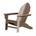 Fauteuil de jardin Adirondack 82 x 75 x 95 cm en plastique marron et beige avec dossier incliné