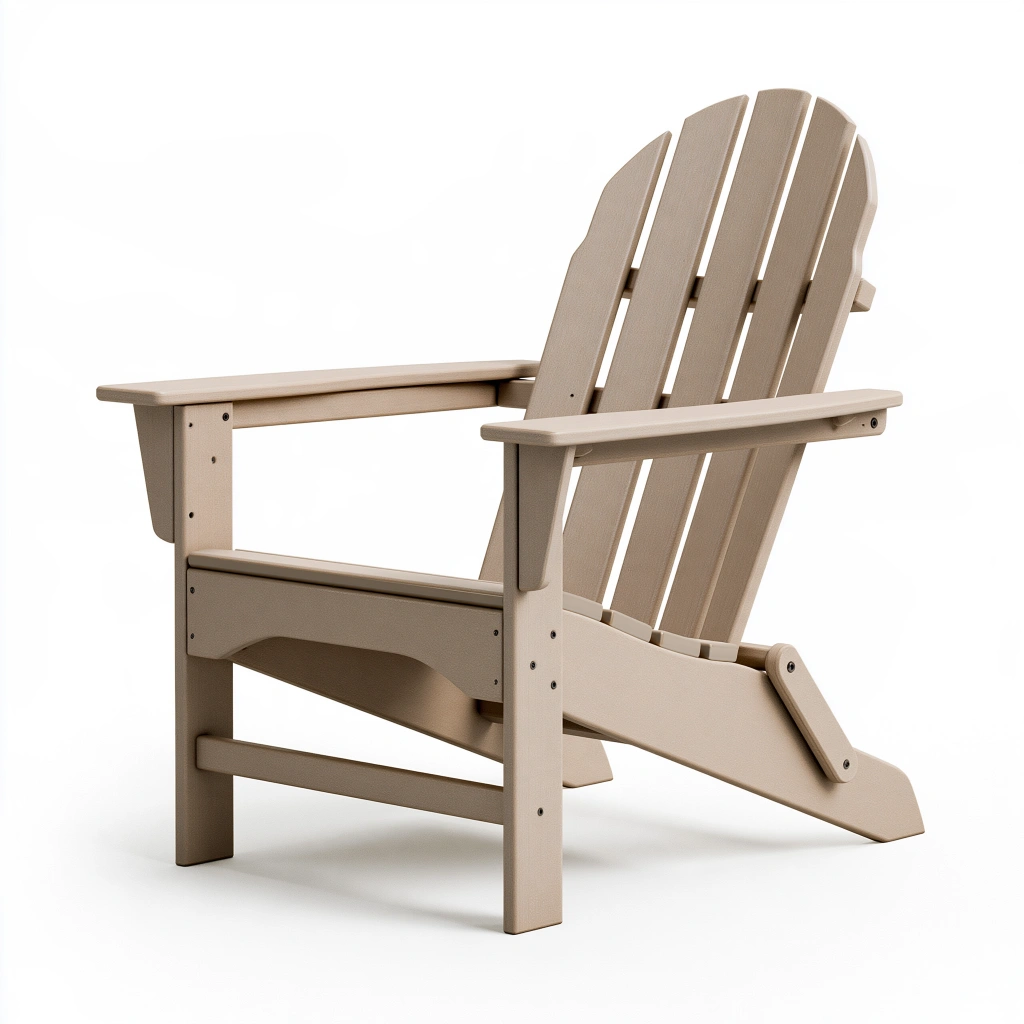 Fauteuil de jardin Adirondack 98 x 79 x 92 cm en plastique beige inclinable
